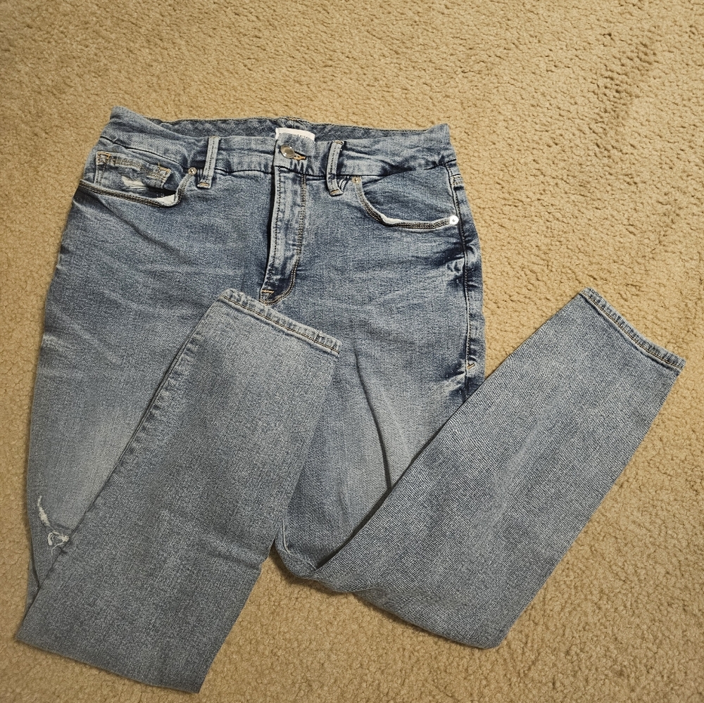 Good American Ripped Skinny Jeans